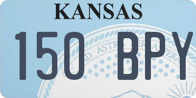 KS license plate 150BPY