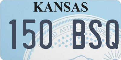 KS license plate 150BSQ