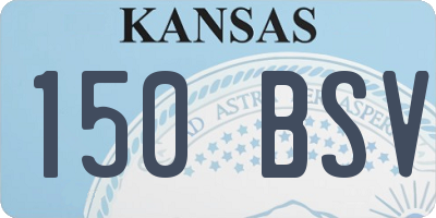KS license plate 150BSV