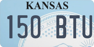 KS license plate 150BTU