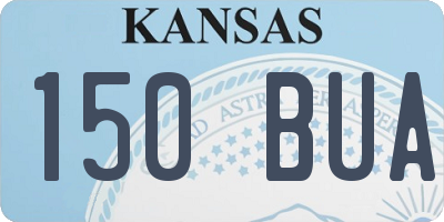KS license plate 150BUA