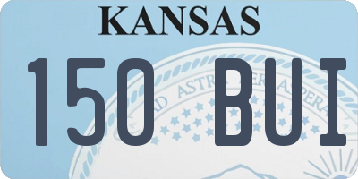 KS license plate 150BUI