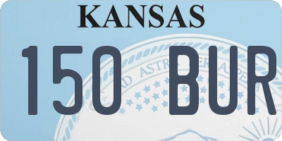 KS license plate 150BUR