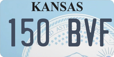 KS license plate 150BVF
