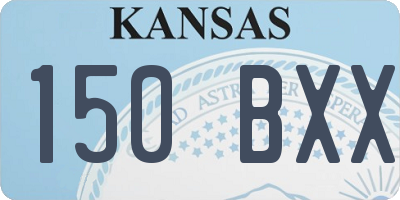 KS license plate 150BXX