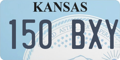 KS license plate 150BXY
