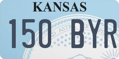 KS license plate 150BYR