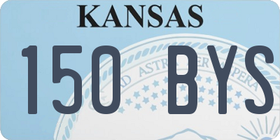 KS license plate 150BYS