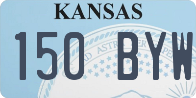 KS license plate 150BYW