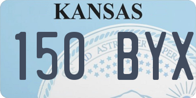 KS license plate 150BYX