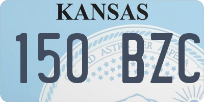KS license plate 150BZC