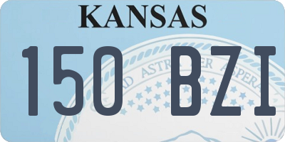 KS license plate 150BZI