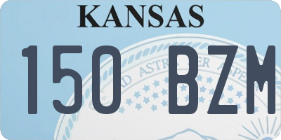 KS license plate 150BZM
