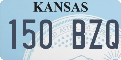 KS license plate 150BZQ