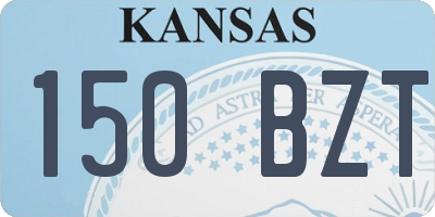 KS license plate 150BZT