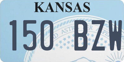 KS license plate 150BZW