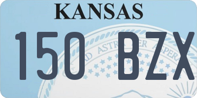 KS license plate 150BZX