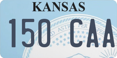KS license plate 150CAA