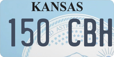 KS license plate 150CBH