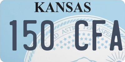 KS license plate 150CFA