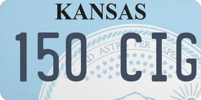 KS license plate 150CIG