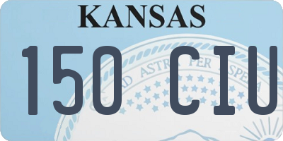 KS license plate 150CIU