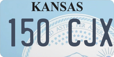 KS license plate 150CJX