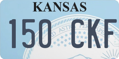 KS license plate 150CKF