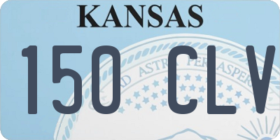 KS license plate 150CLV