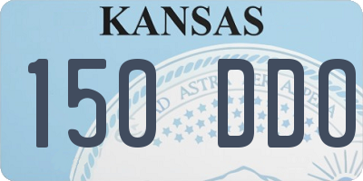 KS license plate 150DDO