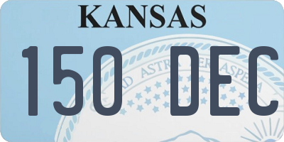KS license plate 150DEC