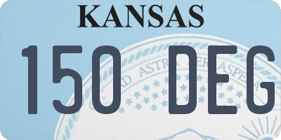KS license plate 150DEG