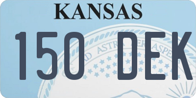 KS license plate 150DEK