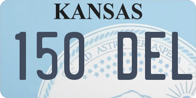 KS license plate 150DEL