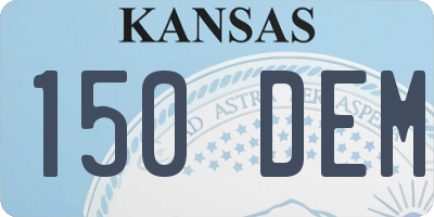 KS license plate 150DEM