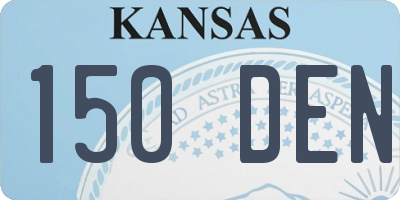 KS license plate 150DEN