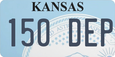 KS license plate 150DEP