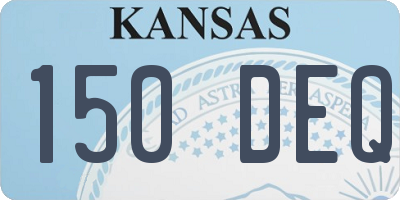 KS license plate 150DEQ