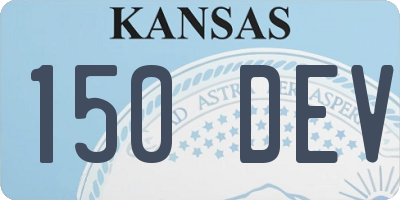 KS license plate 150DEV