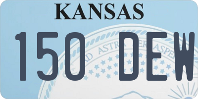 KS license plate 150DEW