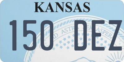 KS license plate 150DEZ