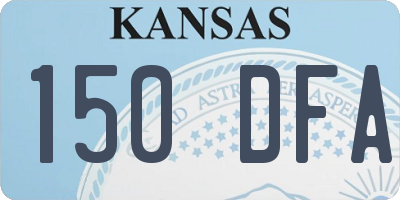KS license plate 150DFA