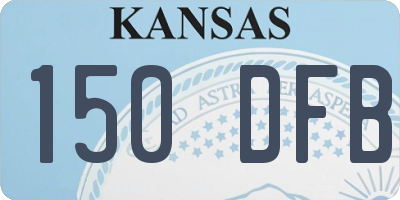KS license plate 150DFB