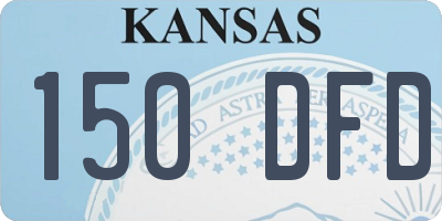KS license plate 150DFD
