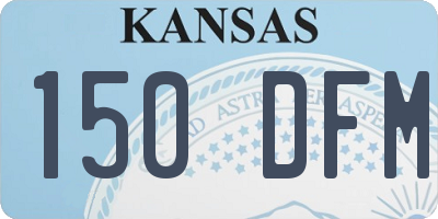 KS license plate 150DFM