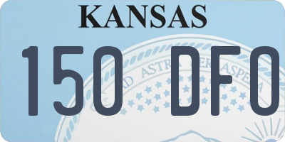 KS license plate 150DFO