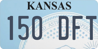 KS license plate 150DFT