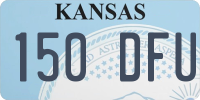KS license plate 150DFU