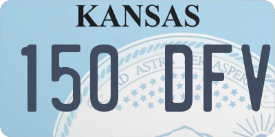 KS license plate 150DFV