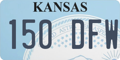 KS license plate 150DFW